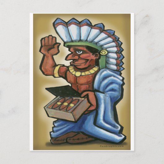 Cigar Indian Briefkaart (Voorkant)