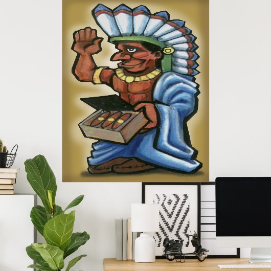 Cigar Indian Poster (Thuiskantoor)