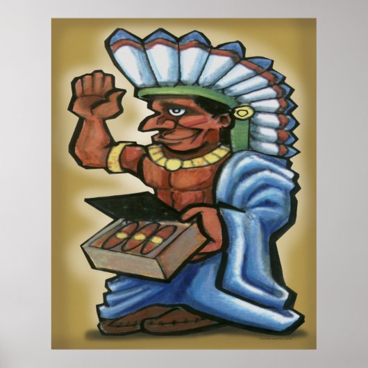 Cigar Indian Poster (Voorkant)