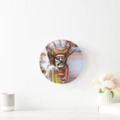 CIGAR INDIAN VAN ALEXANDRIA WALL CLOCK RONDE KLOK (Huis)
