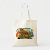  Cigar Label Art, Afrikaanse leeuw in Savannah Tote Bag (Voorkant)