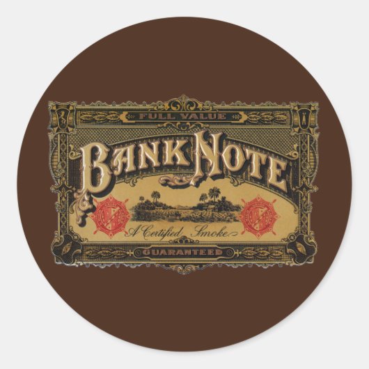 Cigar Label Art, Bank Note Money Finance (Voorkant)