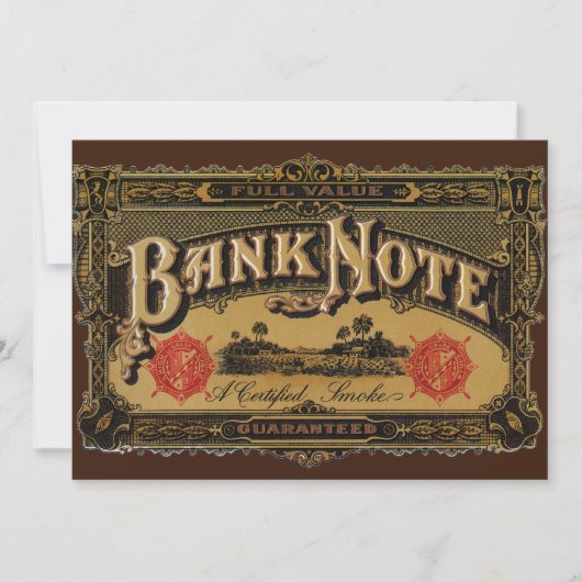Cigar Label Art, Bank Note Money Finance (Voorkant)