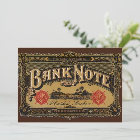  Cigar Label Art, Bank Note Money Finance (Staand voorkant)