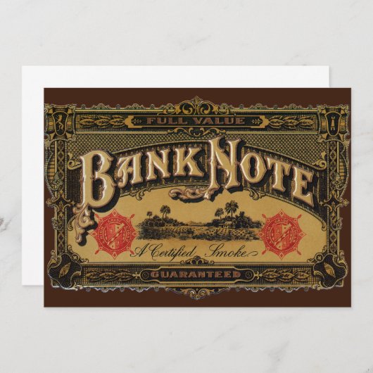  Cigar Label Art, Bank Note Money Finance (Voorkant / Achterkant)