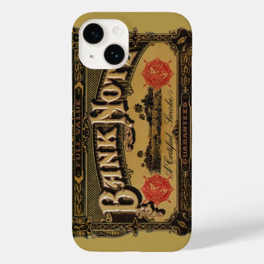 Cigar Label Art, Bank Note Money Finance Case-Mate iPhone Case (Achterkant)