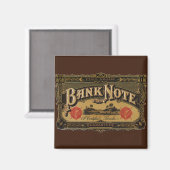 Cigar Label Art, Bank Note Money Finance Magneet (Voorkant / Achterkant)