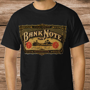  Cigar Label Art, Bank Note Money Finance T-shirt