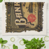 Cigar Label Art, Bank Note Money Finance Theedoek (Gevouwen)