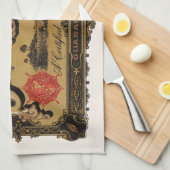 Cigar Label Art, Bank Note Money Finance Theedoek (Quarter Fold)