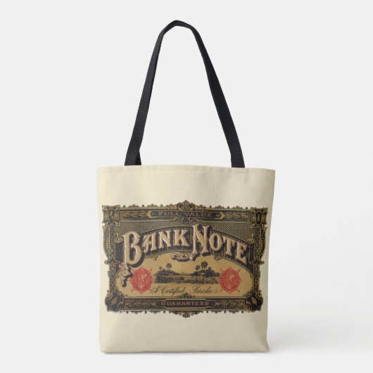  Cigar Label Art, Bank Note Money Finance Tote Bag (Achterkant)