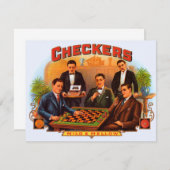  Cigar Label Art, Checkers Mild en Mellow (Voorkant / Achterkant)
