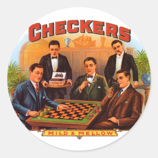 Cigar Label Art, Checkers Mild en Mellow (Voorkant)