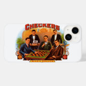 Cigar Label Art, Checkers Mild en Mellow Case-Mate iPhone Case (Achterkant (horizontaal))