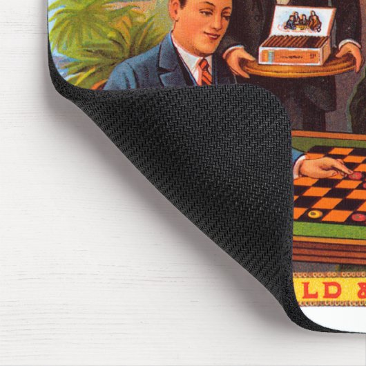  Cigar Label Art, Checkers Mild en Mellow Muismat (Hoek)