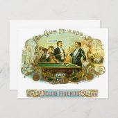  Cigar Label Art, Club Friends Billiards (Voorkant / Achterkant)
