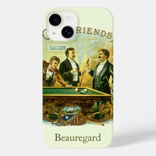  Cigar Label Art, Club Friends Billiards Case-Mate iPhone Case (Achterkant)
