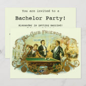  Cigar Label Art, Club Friends Billiards Kaart (Voorkant / Achterkant)