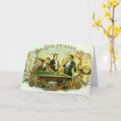  Cigar Label Art, Club Friends Billiards Kaart (Gele Bloem)