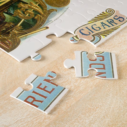  Cigar Label Art, Club Friends Billiards Legpuzzel (Zijkant)