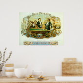  Cigar Label Art, Club Friends Billiards Poster (Keuken)