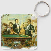  Cigar Label Art, Club Friends Billiards Sleutelhanger (Achterkant)