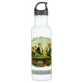  Cigar Label Art, Club Friends Billiards Waterfles (Voorkant)