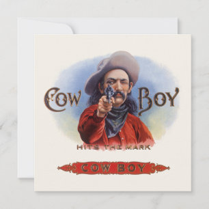 Cigar Label Art, Cowboy past het merk aan