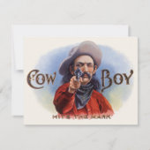  Cigar Label Art, Cowboy past het merk aan (Voorkant)