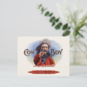 Cigar Label Art, Cowboy past het merk aan Briefkaart (Staand voorkant)