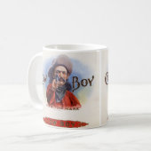 Cigar Label Art, Cowboy past het merk aan Koffiemok (Voorkant links)