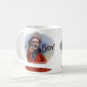 Cigar Label Art, Cowboy past het merk aan Koffiemok (Voorkant links)