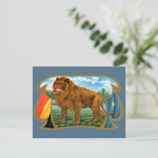  Cigar Label Art, Leon, koning van het Oerwoud (Staand voorkant)