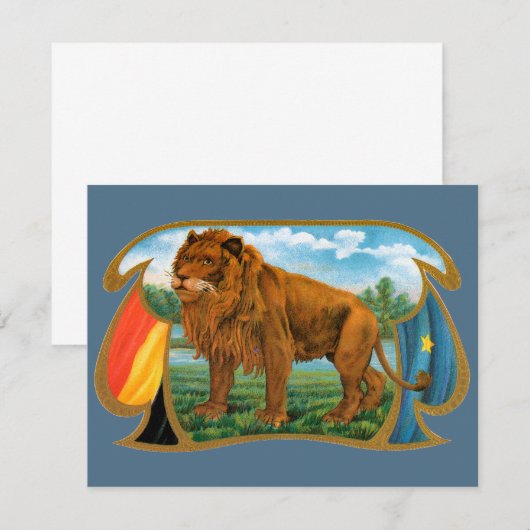 Cigar Label Art, Leon, koning van het Oerwoud (Voorkant / Achterkant)