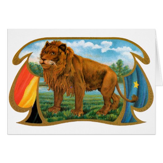  Cigar Label Art, Leon, koning van het Oerwoud (Voorkant Horizontaal)