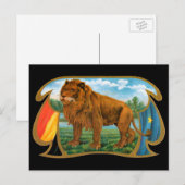  Cigar Label Art, Leon, koning van het Oerwoud Briefkaart (Voorkant / Achterkant)