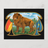  Cigar Label Art, Leon, koning van het Oerwoud Briefkaart (Voorkant)