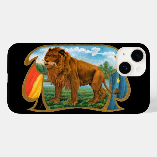 Cigar Label Art, Leon, koning van het Oerwoud Case-Mate iPhone Case (Achterkant (horizontaal))