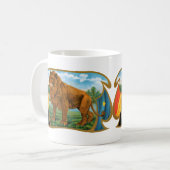 Cigar Label Art, Leon, koning van het Oerwoud Koffiemok (Voorkant links)