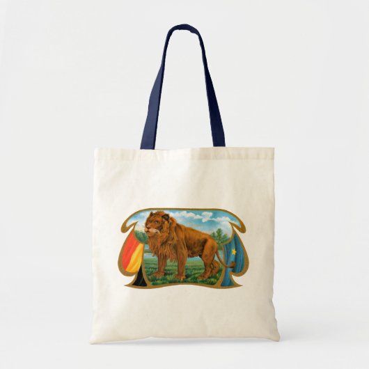  Cigar Label Art, Leon, koning van het Oerwoud Tote Bag (Voorkant)