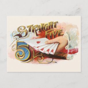  Cigar Label Art recht spoelen met hart Briefkaart