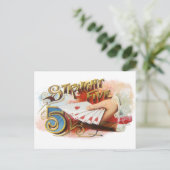 Cigar Label Art recht spoelen met hart Briefkaart (Staand voorkant)