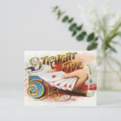  Cigar Label Art recht spoelen met hart Briefkaart (Staand voorkant)