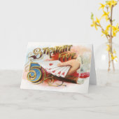  Cigar Label Art recht spoelen met hart Kaart (Gele Bloem)