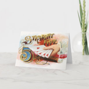 Cigar Label Art recht spoelen met hart Kaart