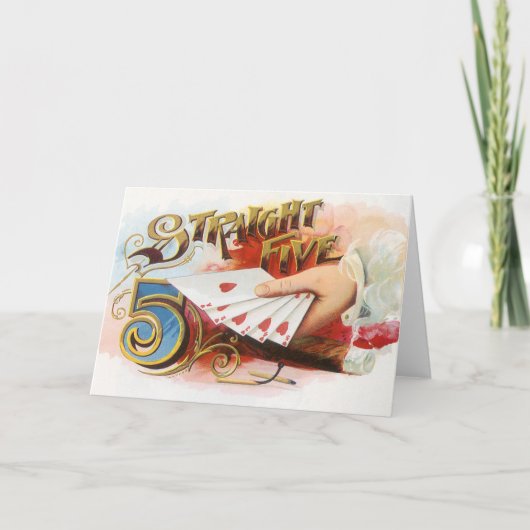  Cigar Label Art recht spoelen met hart Kaart (Voorkant)