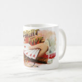  Cigar Label Art recht spoelen met hart Koffiemok (Voorkant rechts)