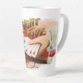 Cigar Label Art recht spoelen met hart Latte Mok (Rechterhoek)