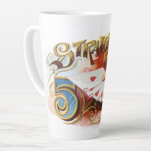  Cigar Label Art recht spoelen met hart Latte Mok (Linkerhoek)