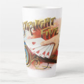  Cigar Label Art recht spoelen met hart Latte Mok (Voorkant)